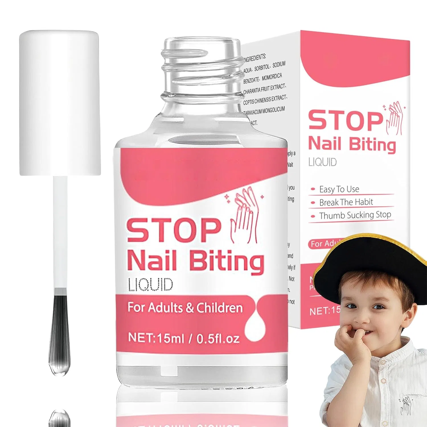 Лак для ногтей MrCuvaryas Stop Nail Chewing, 15 мл Mrcuvaryas, Pink