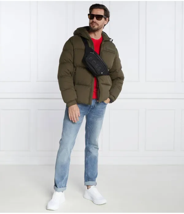 Пуховая куртка с капюшоном "Нью-Йорк" regular fit Tommy Hilfiger, хаки — фото 2