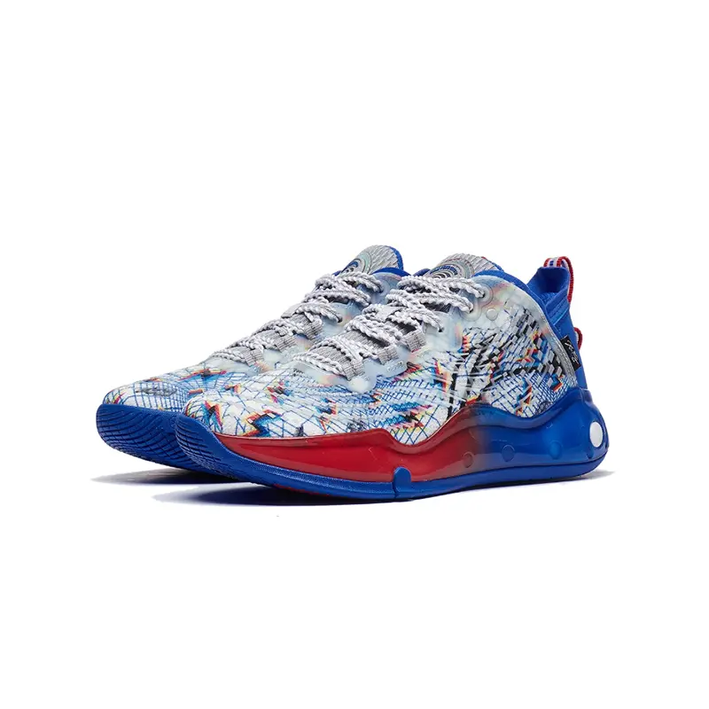 Баскетбольные кроссовки Pioneer Spirit TEAM3.5 для детей GS Low-top Standard White/Crystal Blue Lining Young, синий — фото 3
