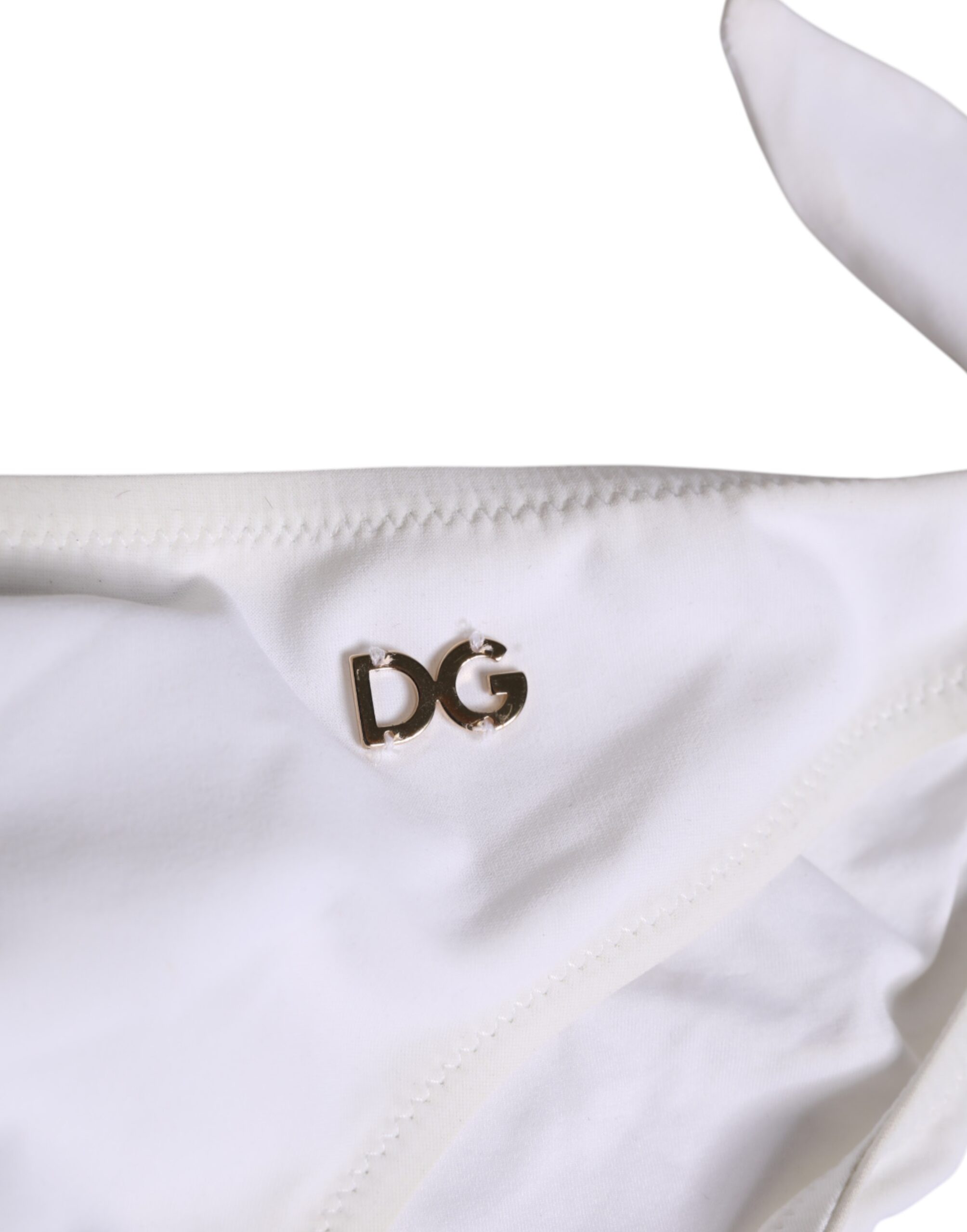 Белое нижнее белье с завязками по бокам и логотипом Dolce & Gabbana, белый — фото 2