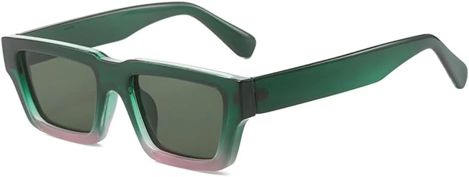 

Классические солнцезащитные очки MUTYNE в стиле панк с маленькой оправой для женщин и мужчин. Модные роскошные солнцезащитные очки в винтажном стиле, Green Pink Green