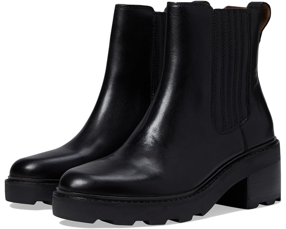 

Ботинки Madewell The Gwenda Platform Ankle Boot in Leather, черный