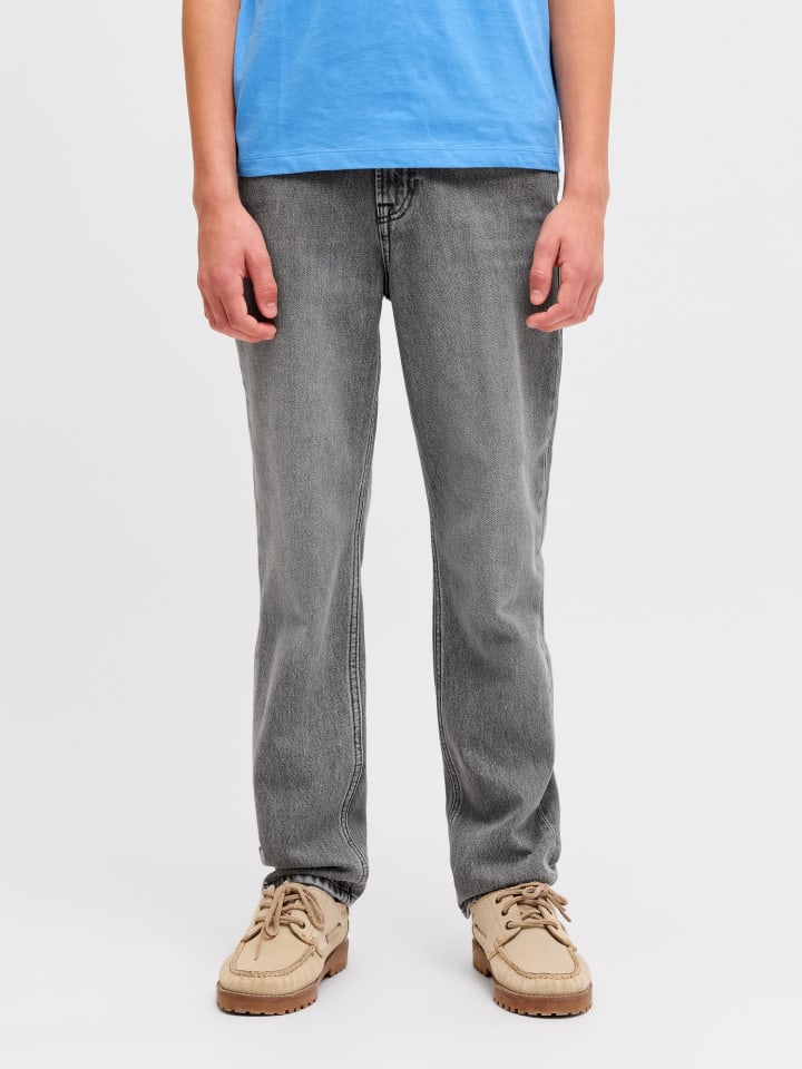 JACK & JONES Junior Джинсы прямого кроя JJICLARK серого цвета — фото 4