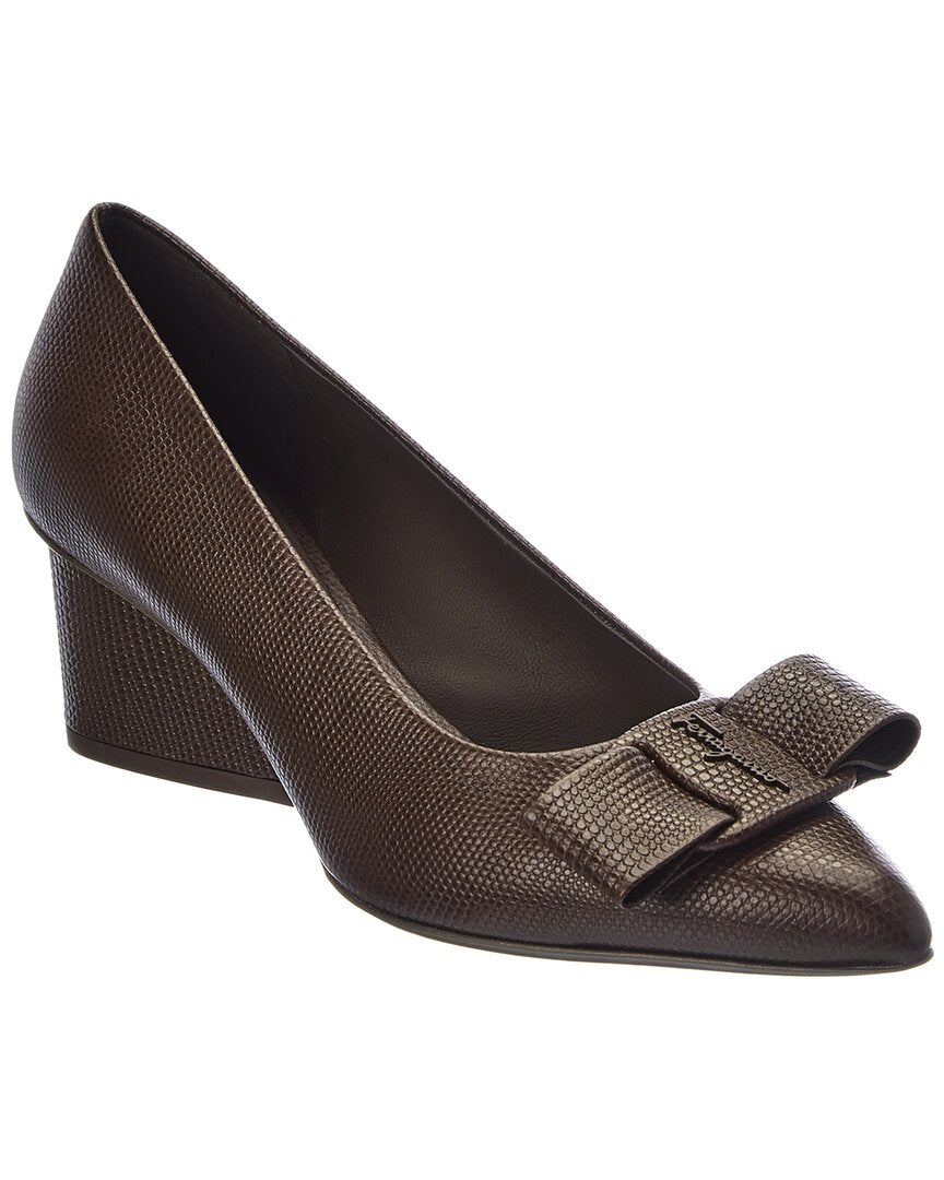 Туфли-лодочки Ferragamo Viva Leather Salvatore Ferragamo, зеленый
