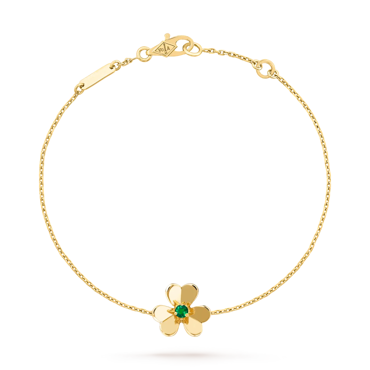 

Браслет Van Cleef & Arpels Frivole, мини модель, 18-ct желтое золото, изумруд
