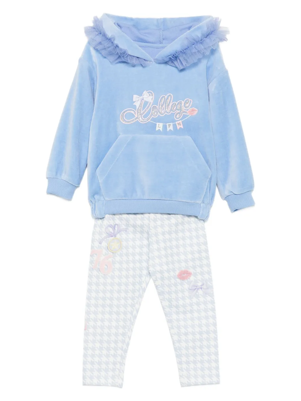 

Спортивный костюм в ломаную клетку Lapin House, синий