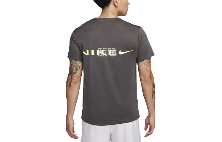 Футболка Dri-Fit мужская, средне-серая Nike, серый — фото 2