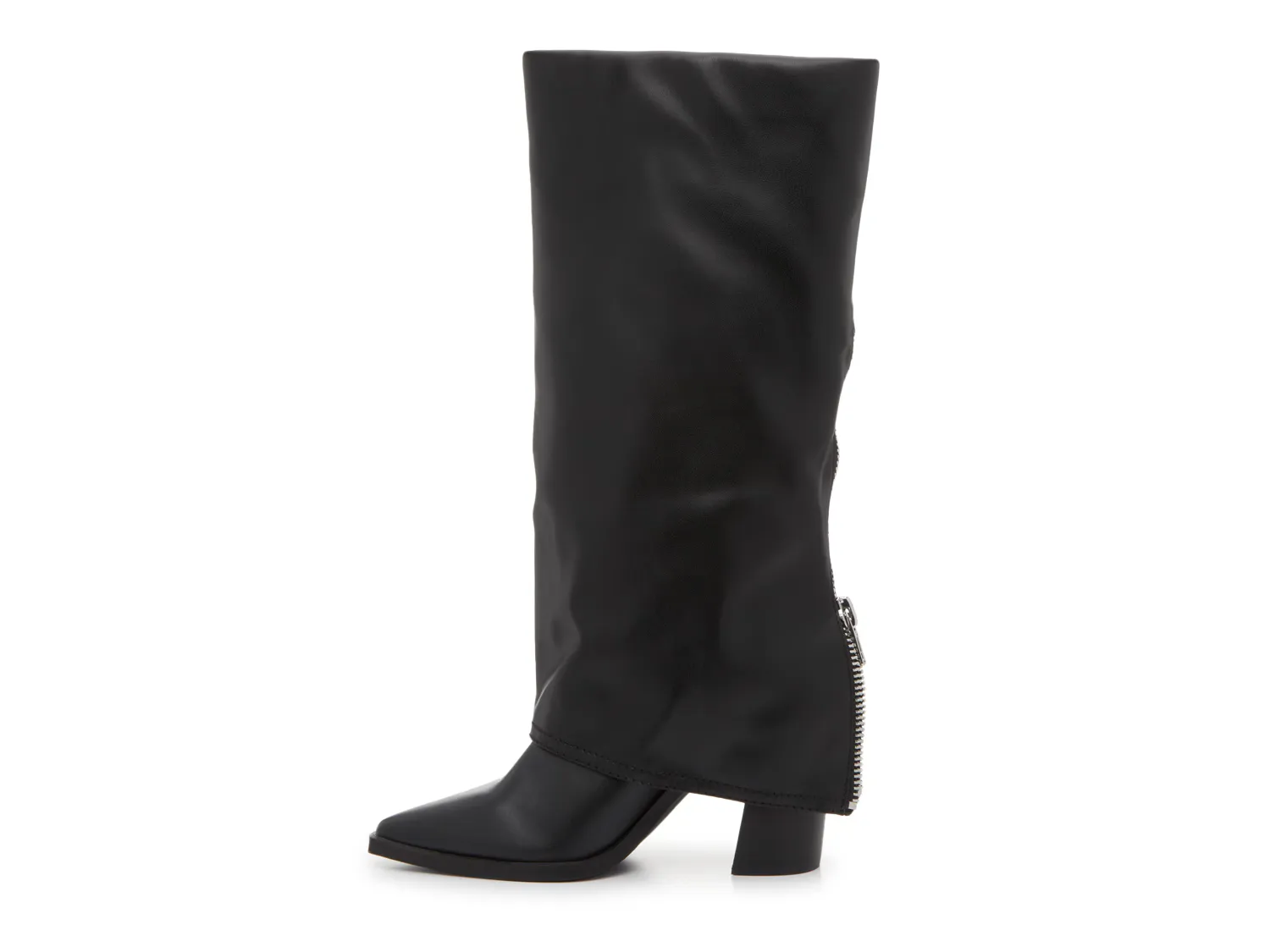 Сапоги женские Steve Madden Selah Foldover с широким голенищем, черный — фото 3