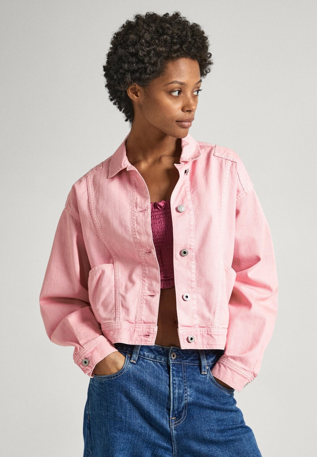 

Джинсовая куртка Pepe Jeans, розовый