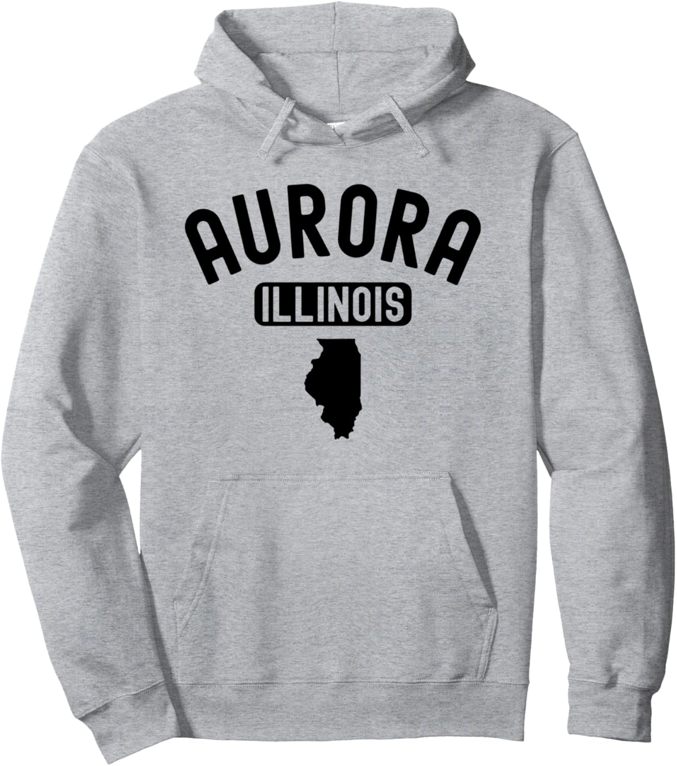 

Худи Aurora Illinois Retro Chicago Retro Peoria Springfield 630 Retro Illinois Tees, серый