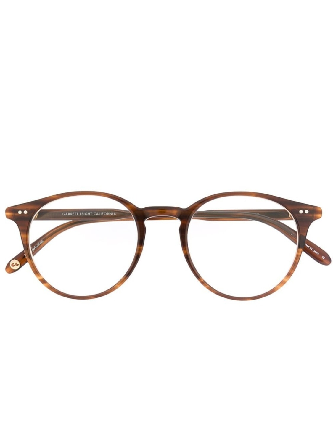 

Garrett Leight очки в круглой оправе, коричневый