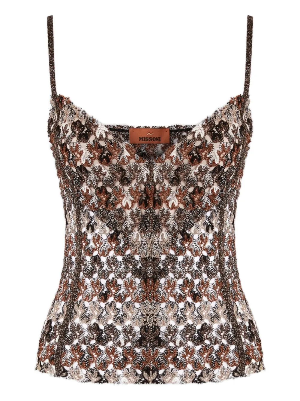 

Топ с украшением крючком Missoni, нейтральный