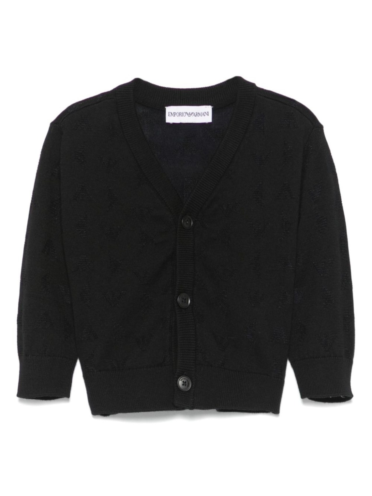 

Emporio Armani Kids кардиган с жаккардовым логотипом, синий