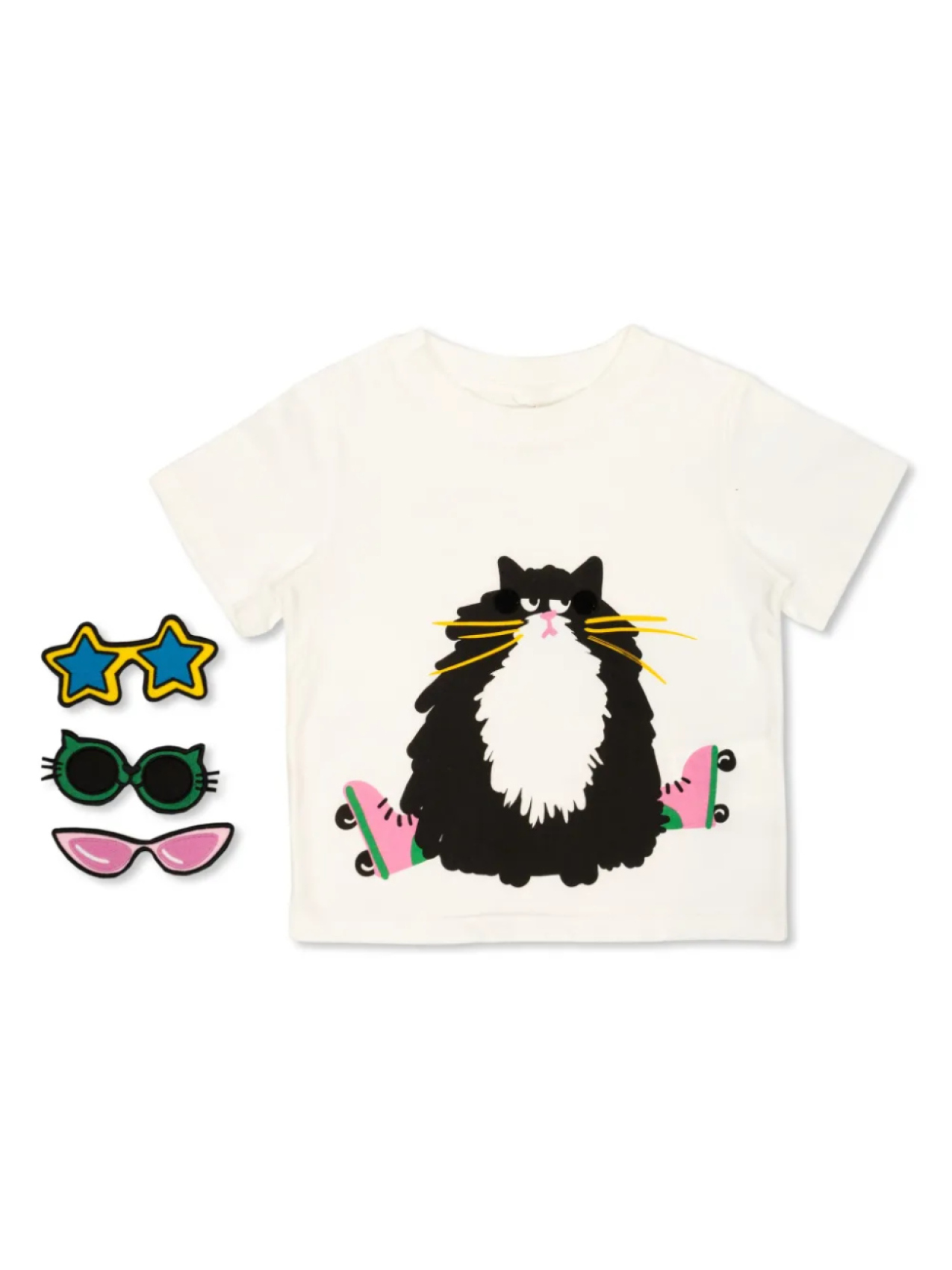 

Комплект из футболки с графическим принтом и нашивок Stella McCartney Kids, белый