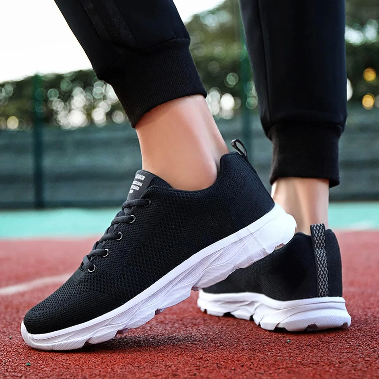 Мужские удобные модные спортивные кроссовки на шнуровке, дышащие, легкие, для бега, размер 7 Generisch, White — фото 3