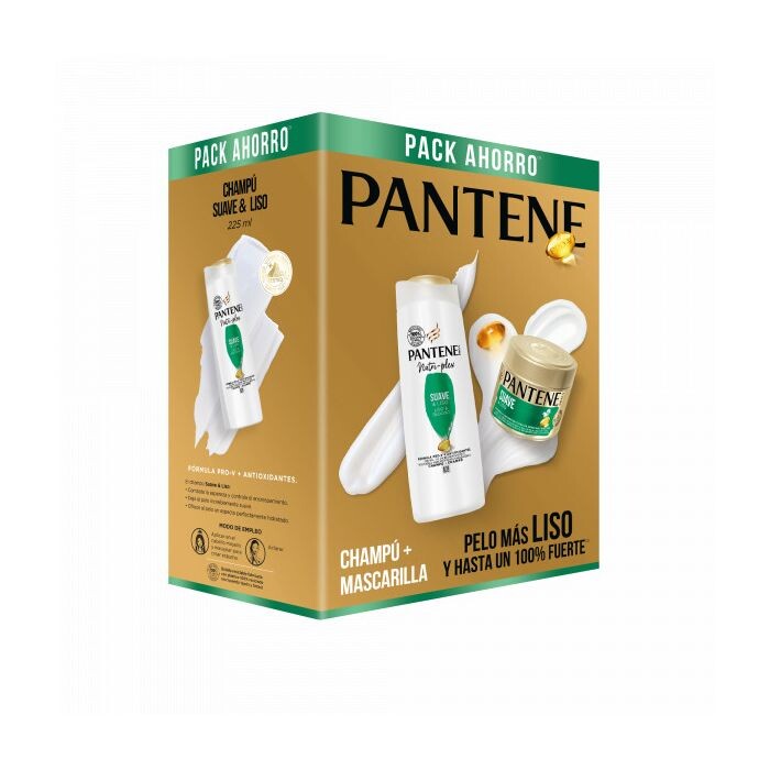 

Набор косметики Pack Suave & Liso Champú + Mascarilla Pantene, Set 2 productos