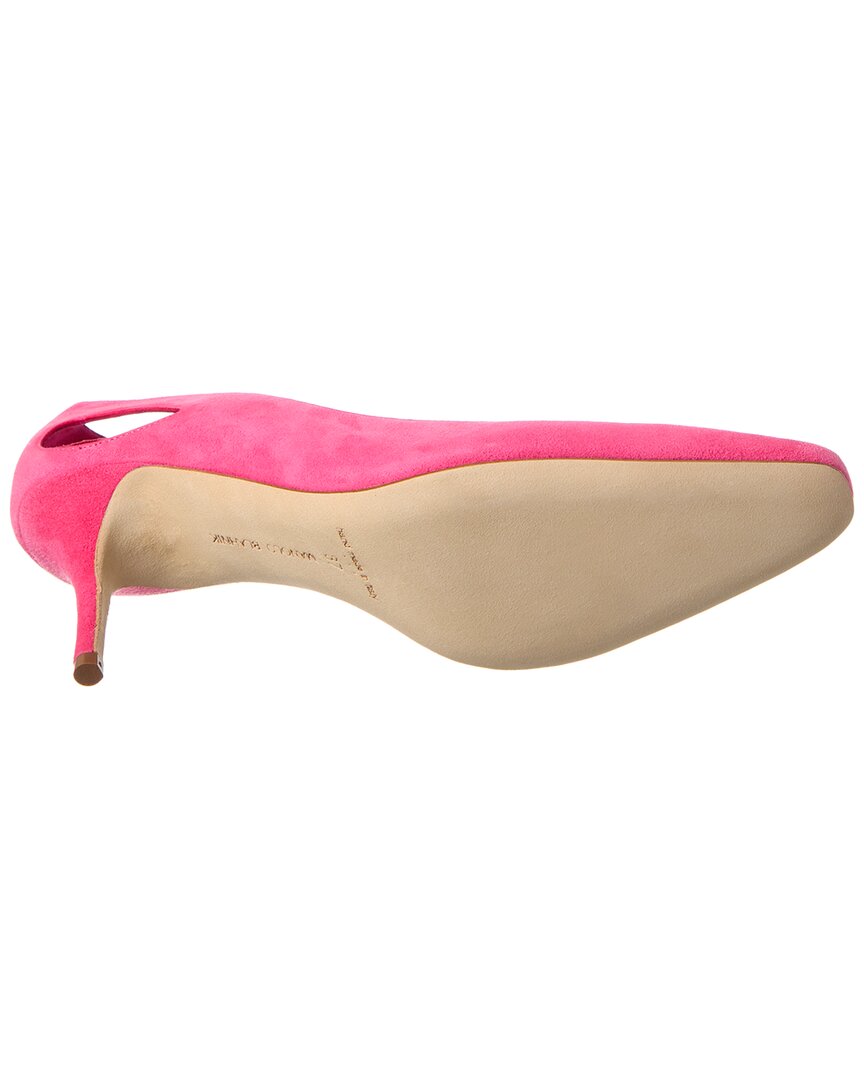 Туфли-лодочки Manolo Blahnik Toplaca 70 из замши, розовый — фото 4