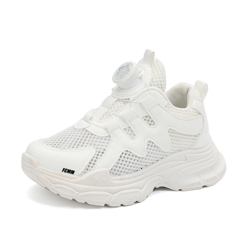 

FCMM Нескользящие и дышащие низкие детские кроссовки для повседневной носки, белые