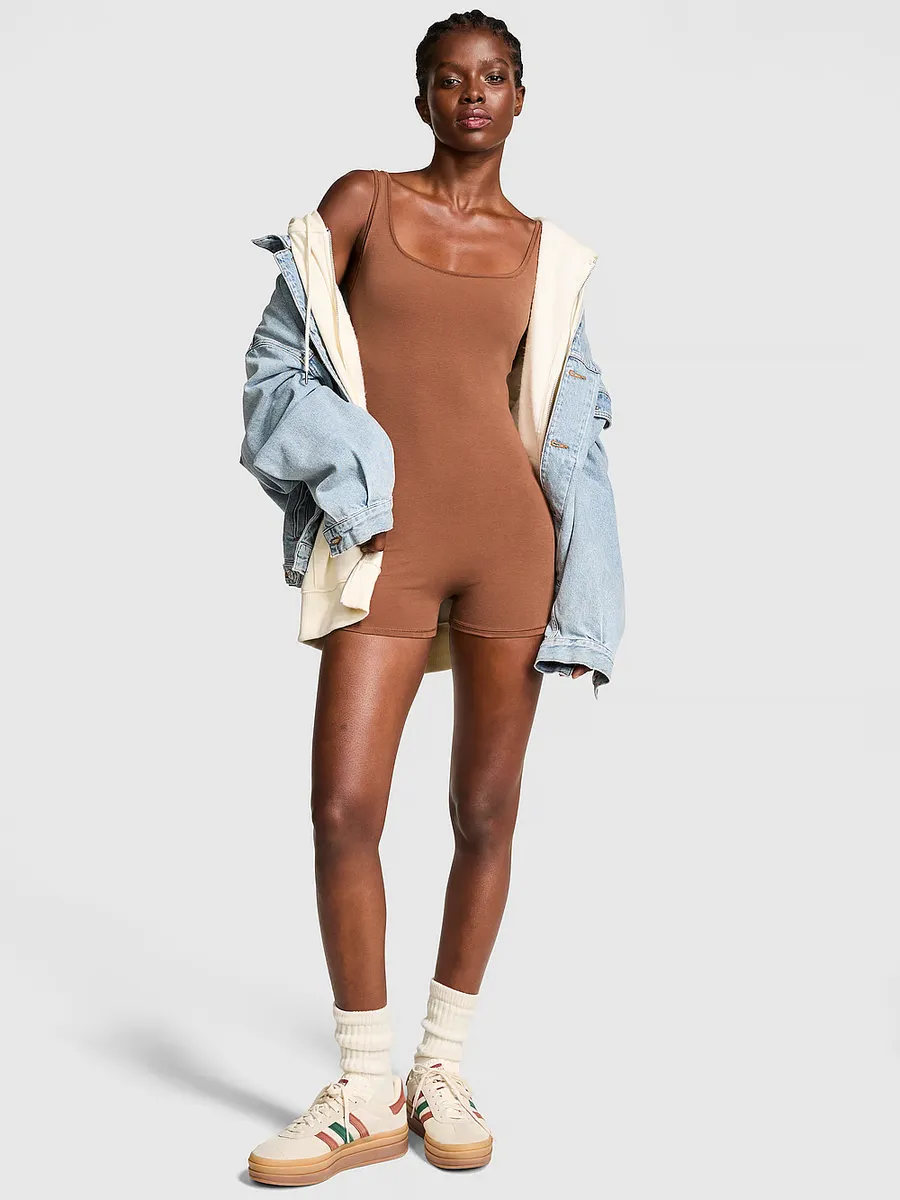

Базовый хлопковый комбинезон Pink, цвет Caramel