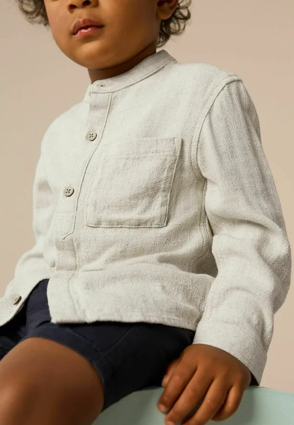 Футболка с длинными рукавами стандартного кроя Next, Neutral Linen — фото 4