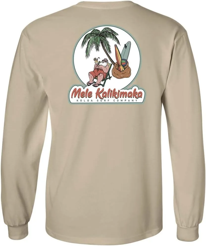 

Koloa Surf мужская футболка с длинным рукавом и логотипом Chillin' Santa в размерах Reg, Big и Tall Koloa Surf Company