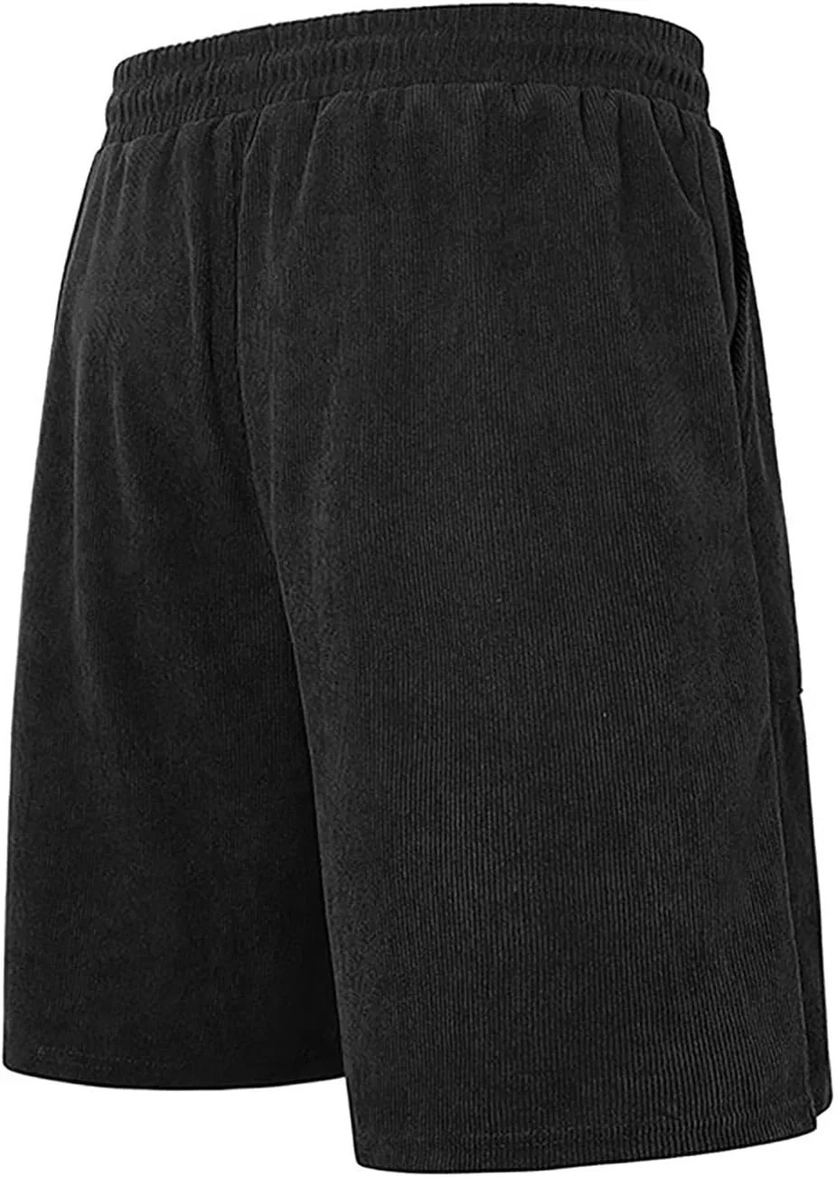 Шорты Active Corduroy Elastic Waist Drawstring Black — фото 4