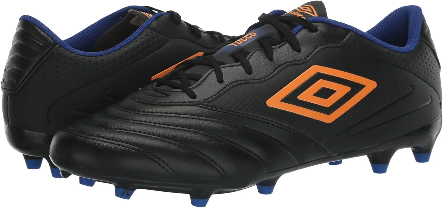 Мужские футбольные бутсы Umbro Tocco 3 Club FG, черный/оранжевый/синий — фото 2