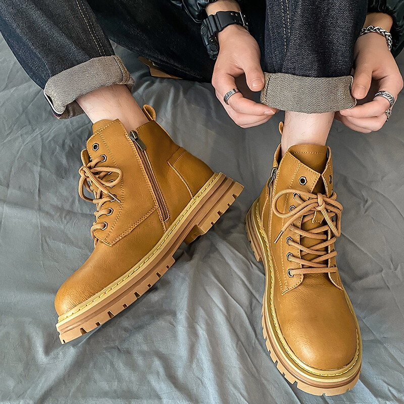 

Мужские ботинки Cahhrrn X Martin Boot Men Beige Romon