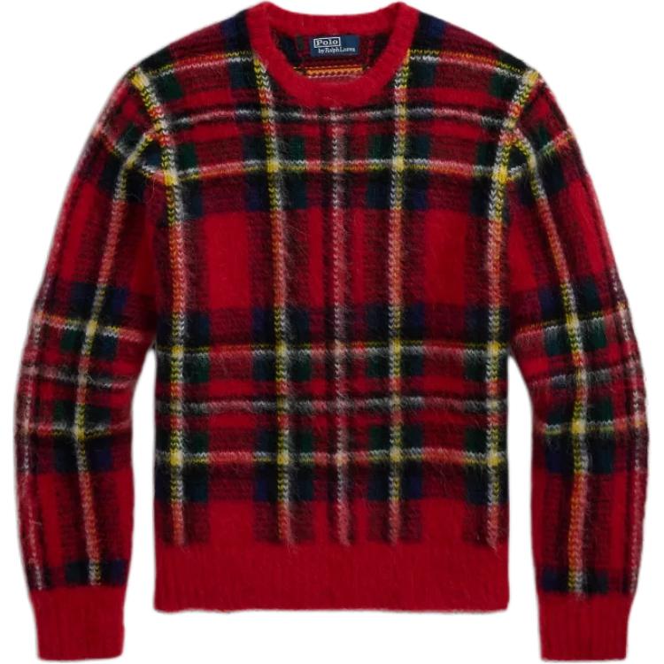 Свитер с принтом в клетку Polo Ralph Lauren, red — фото 3