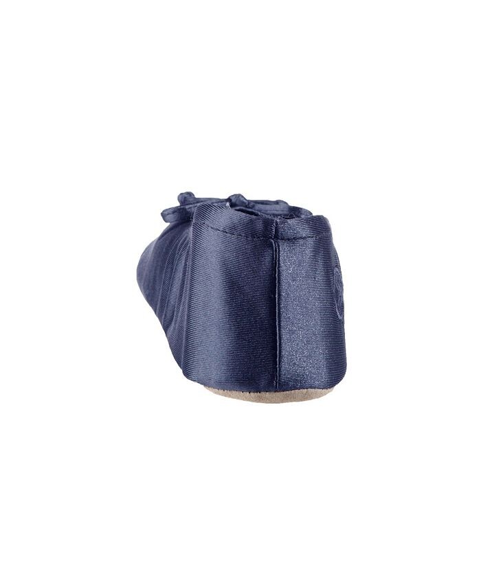 Женские атласные балетки с бантом Isotoner Signature, цвет Navy Blue — фото 2