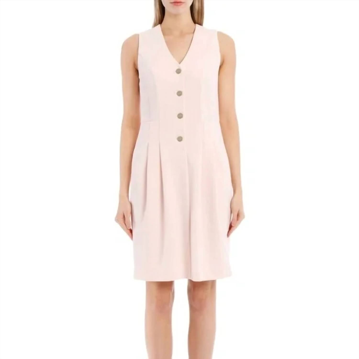 

Платье без рукавов розового цвета DKNY