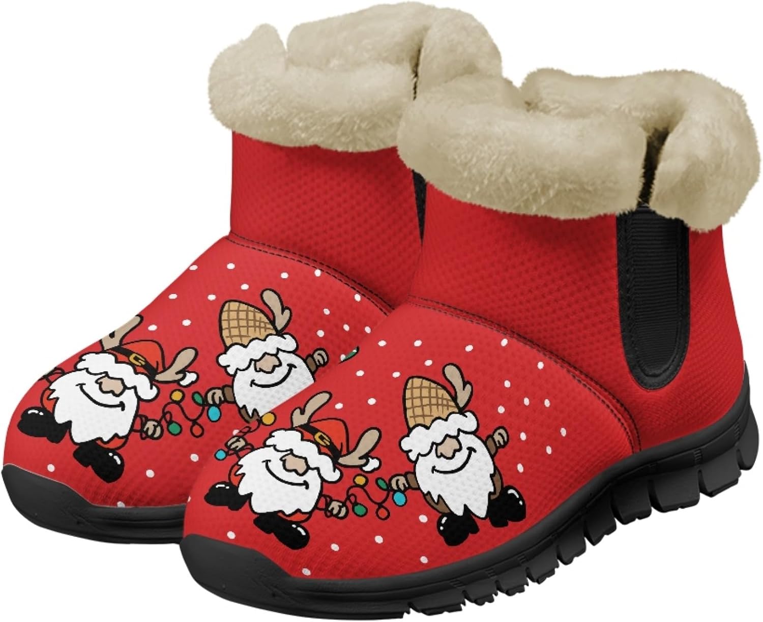 

Зимние ботинки Micoklinlin Art с отделкой фланелью для мужчин и женщин, унисекс, теплые домашние ботильоны на каждый день, уютные на молнии, черный