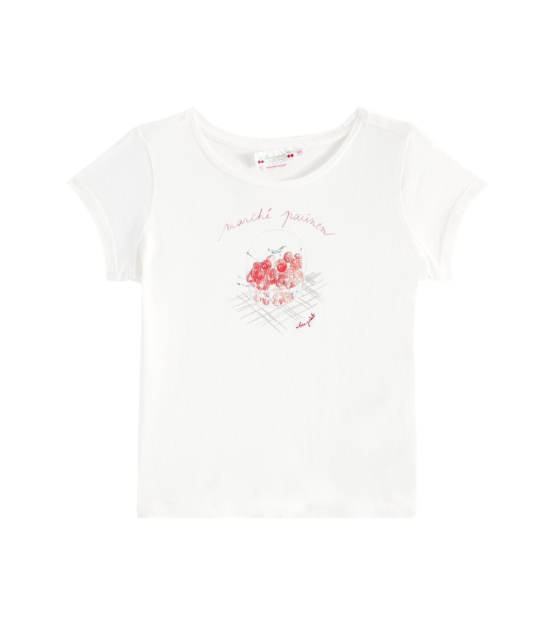 

Футболка из хлопкового джерси с принтом Alcala Bonpoint, белый