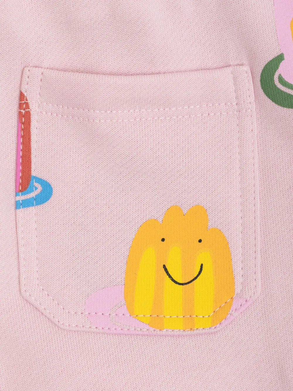 Спортивные брюки с кулиской и принтом Stella Mccartney Kids, розовый — фото 3