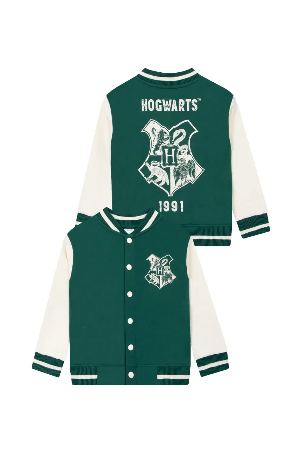 Бомбер Harry Potter с гербом Хогвартса, зеленый