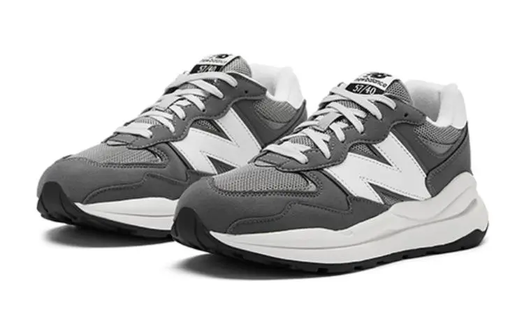 New Balance Износостойкая детская повседневная обувь серии NB 5740, серая, для подростков — фото 3
