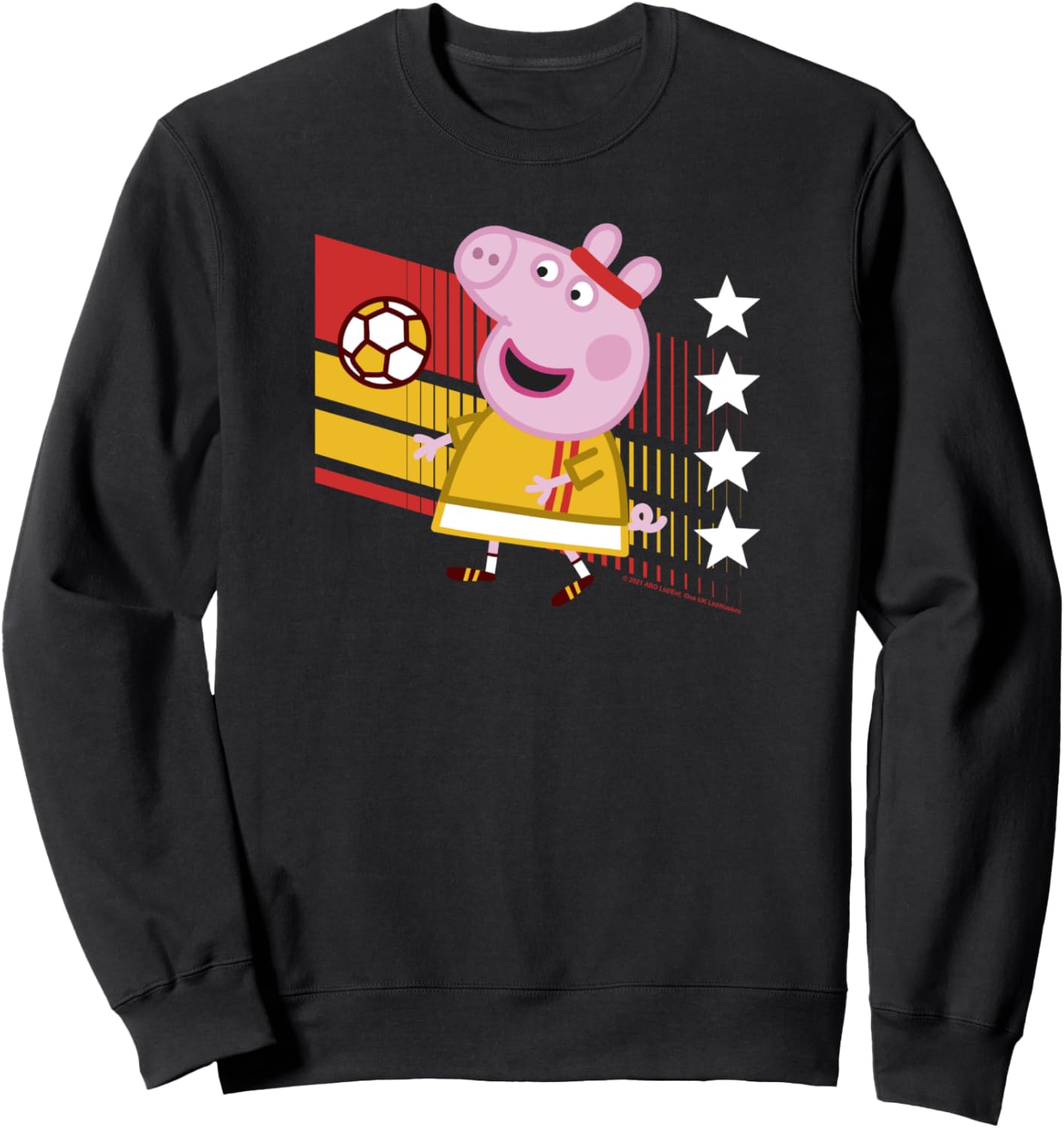 

Толстовка с изображением Свинки Пеппы в цветах испанского футбола, черная Peppa Pig, Черный, Толстовка с изображением Свинки Пеппы в цветах испанского футбола, черная Peppa Pig