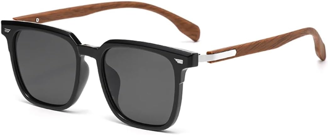 

Ретро-модные поляризованные солнцезащитные очки для женщин и мужчин, классический винтажный стиль, защита от УФ-излучения UV400, для активного отдыха VFDHN, Glossy Black Black