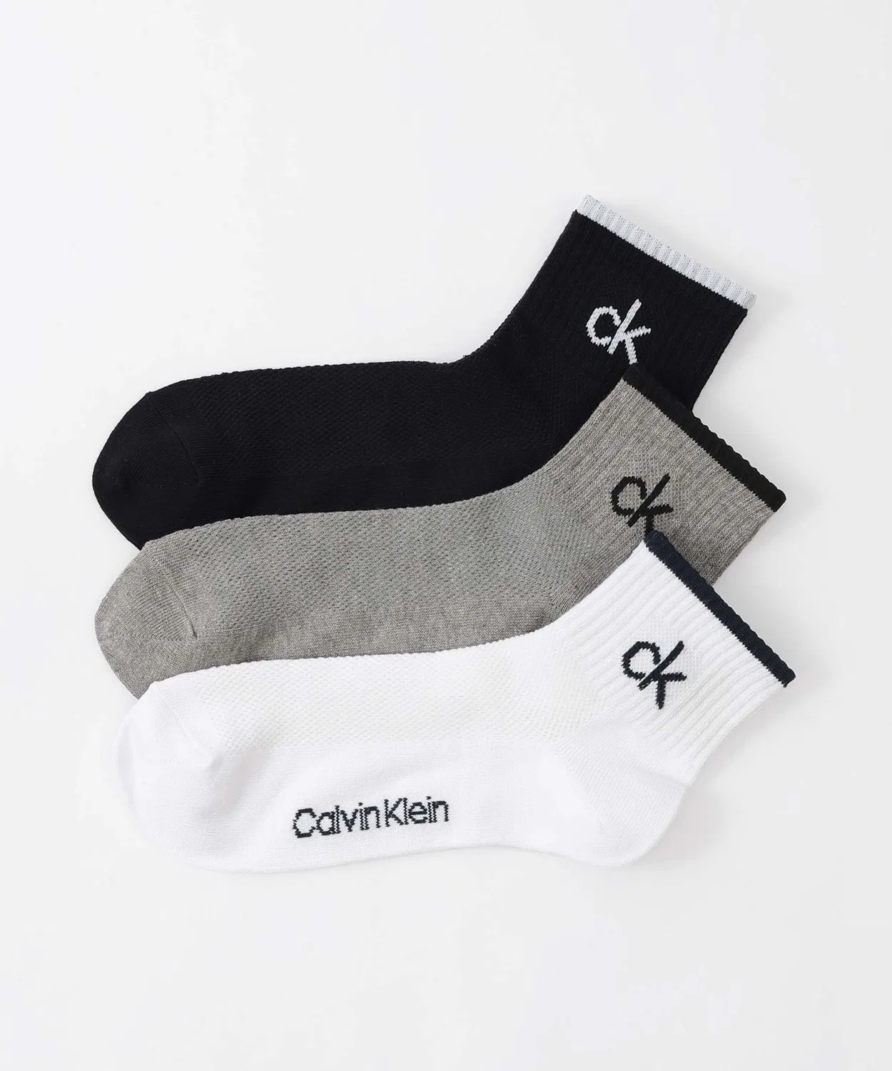 Носки 3 пары Calvin Klein антибактериальные сетчатые короткие