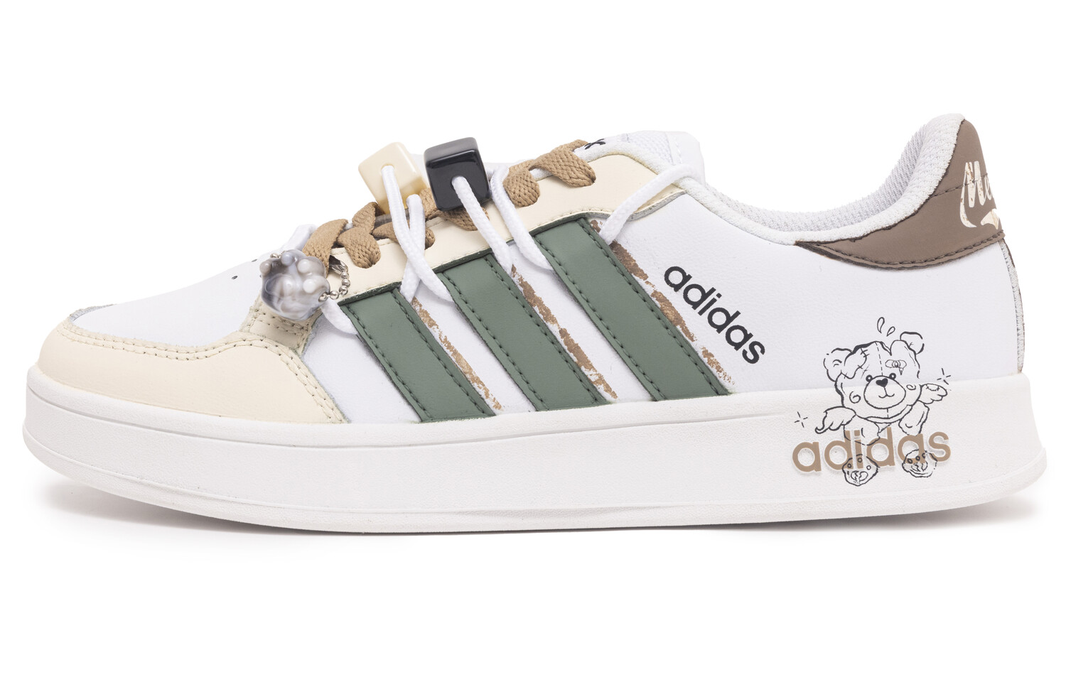 

Кроссовки Adidas Neo Breaknet Skateboard Shoes Women's Low-Top White Brown/Green, Белый, Кроссовки Adidas Neo Breaknet Skateboard Shoes Women's Low-Top White Brown/Green