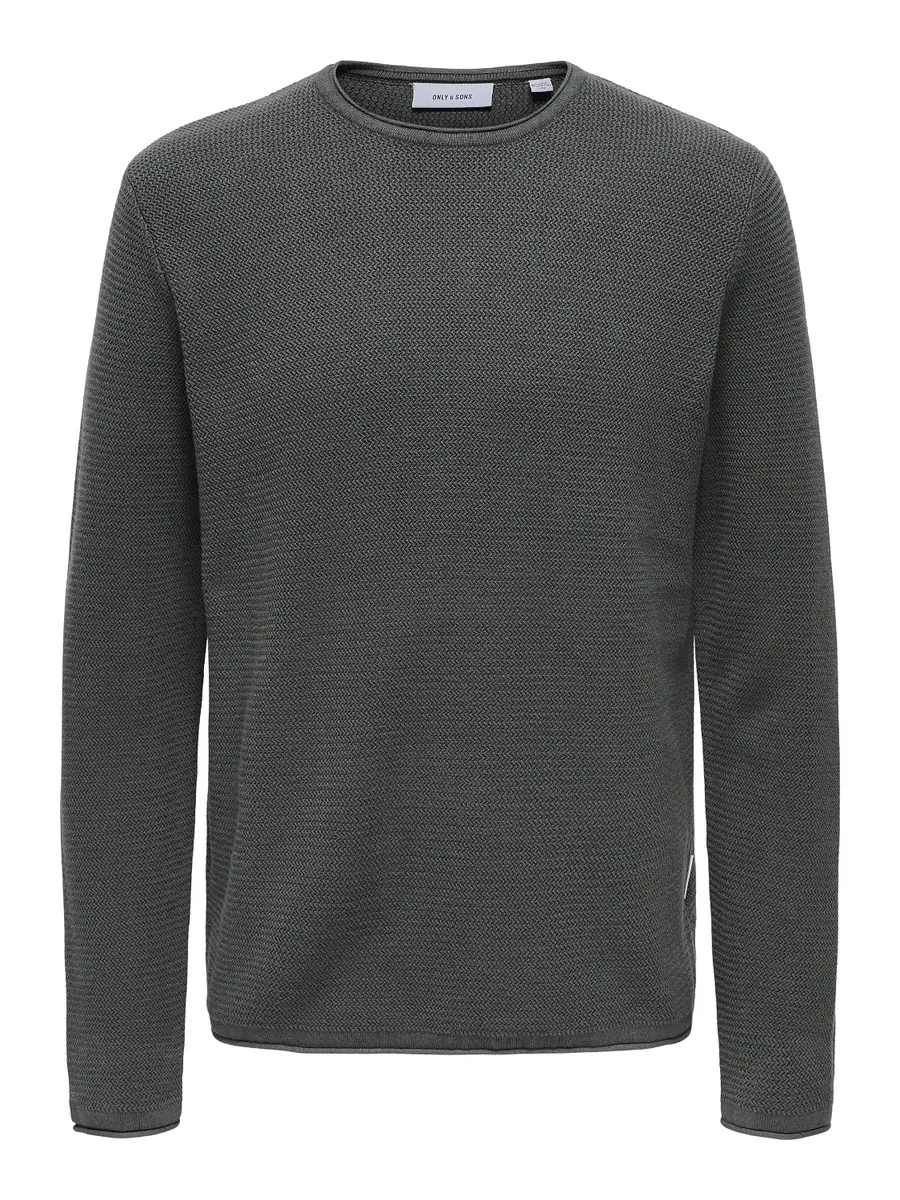 

Вязаный свитер ONLY & SONS "ONSERIC REG 12 STRUC CREW KNIT", цвет Grey Pinstripe