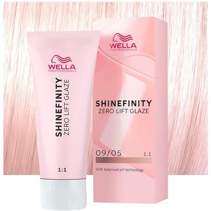 

Wella Shinefinity Silk Blush 09/05 Очень светлый натуральный блондин цвета красного дерева 60 мл — полуперманентный цвет