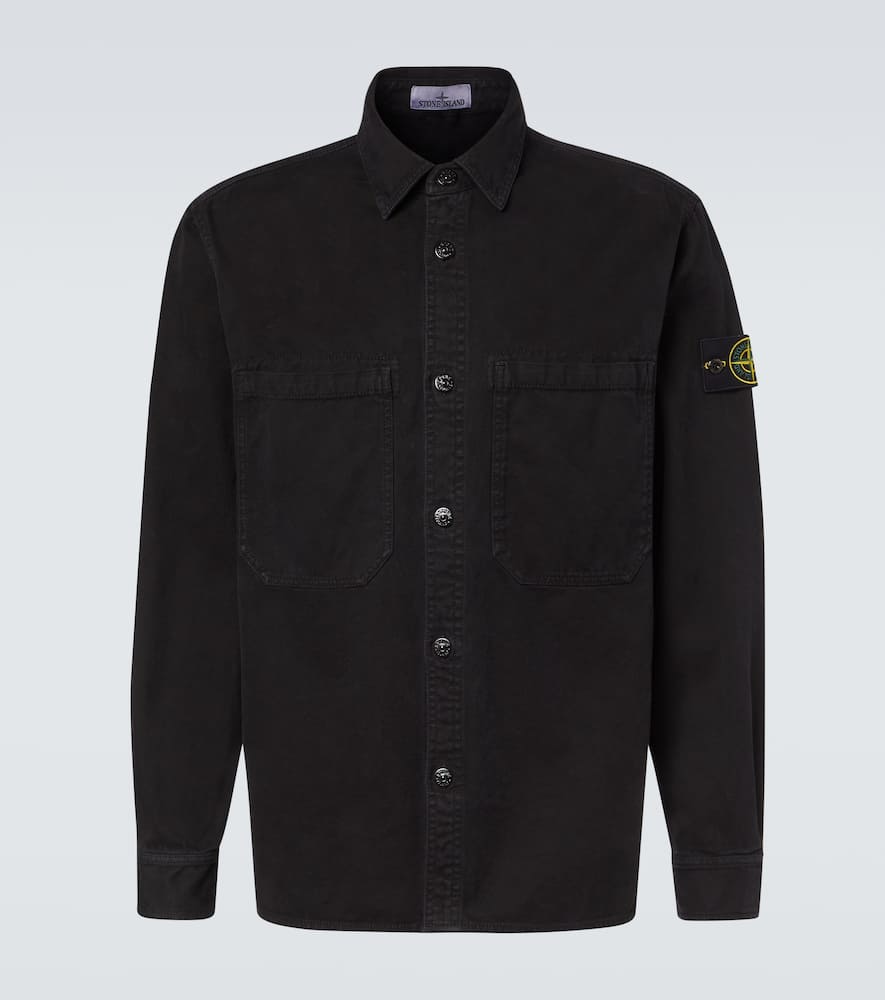 

Хлопковая рубашка-оверсайз compass Stone Island, Black