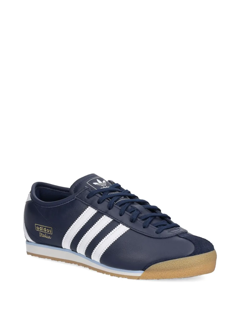Итальянские кожаные кроссовки adidas, синий — фото 2