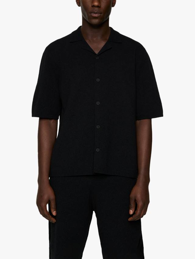 

Короткий рукав вязаная блузка из букле J.Lindeberg, Black