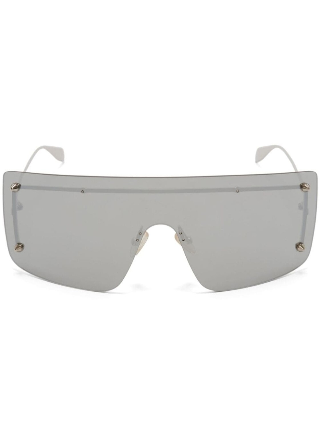 

Alexander McQueen Eyewear солнцезащитные очки в безободковой оправе, серебристый