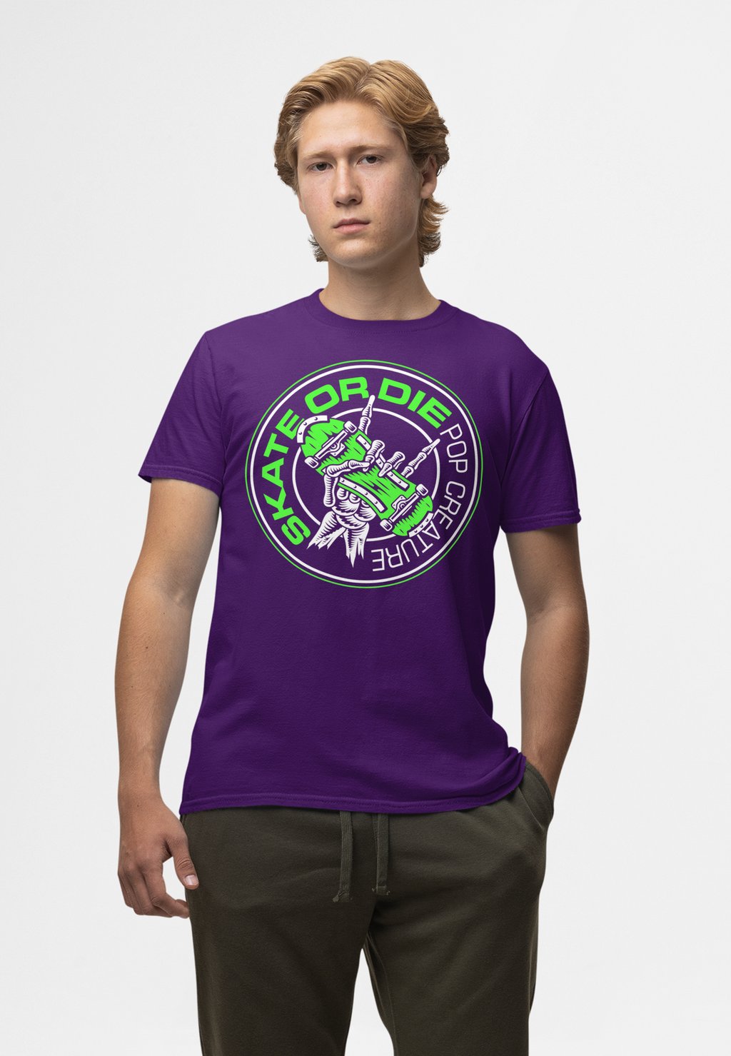 

Футболка с принтом POP CREATURE SKATE OR DIE Henry Tiger, темно-фиолетовый