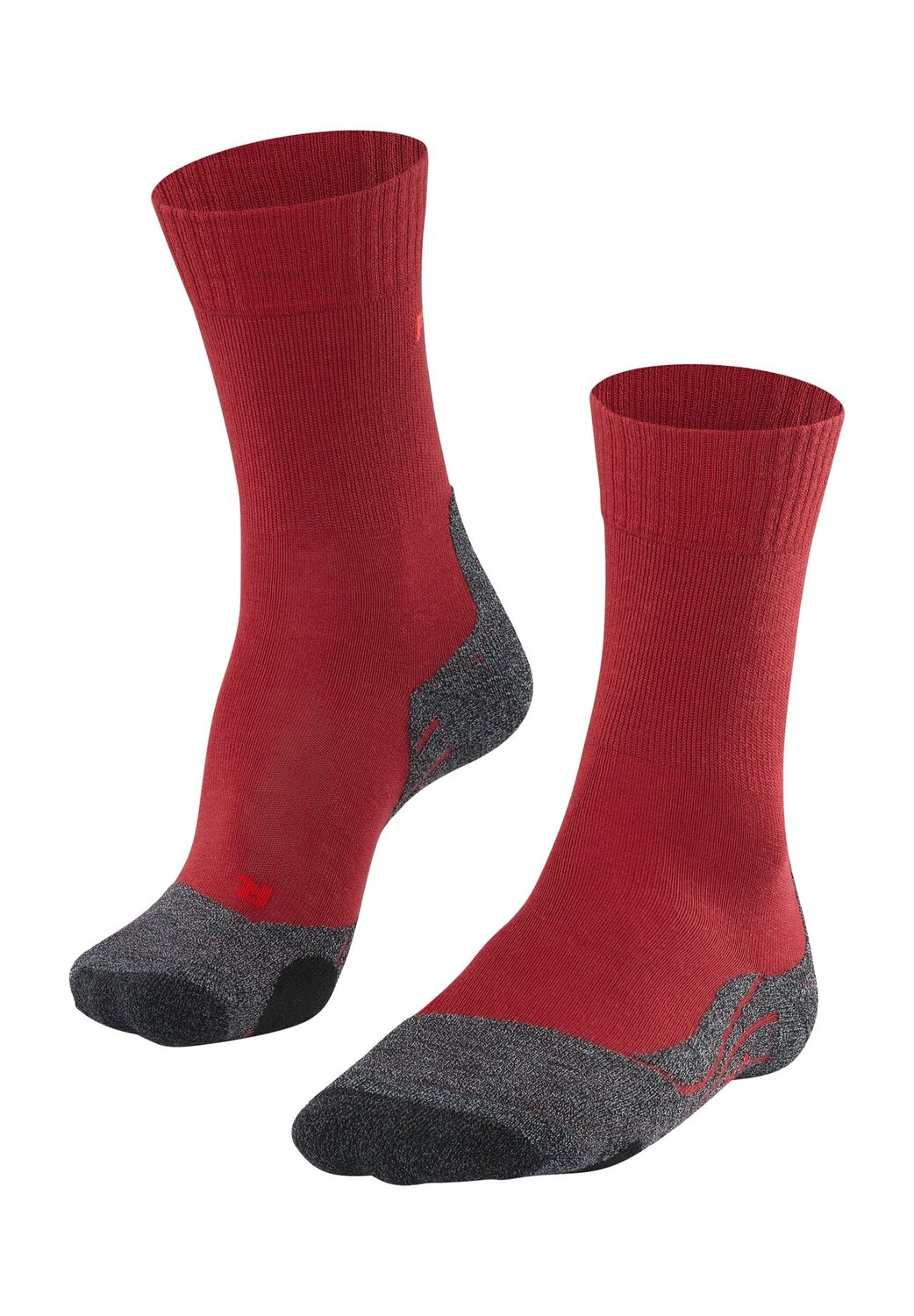 

Трекинговые носки TK2, из шерсти, ребристые манжеты, женские FALKE, цвет Ruby