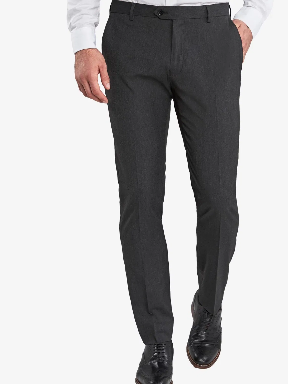Узкие плиссированные брюки Next, Dark Grey