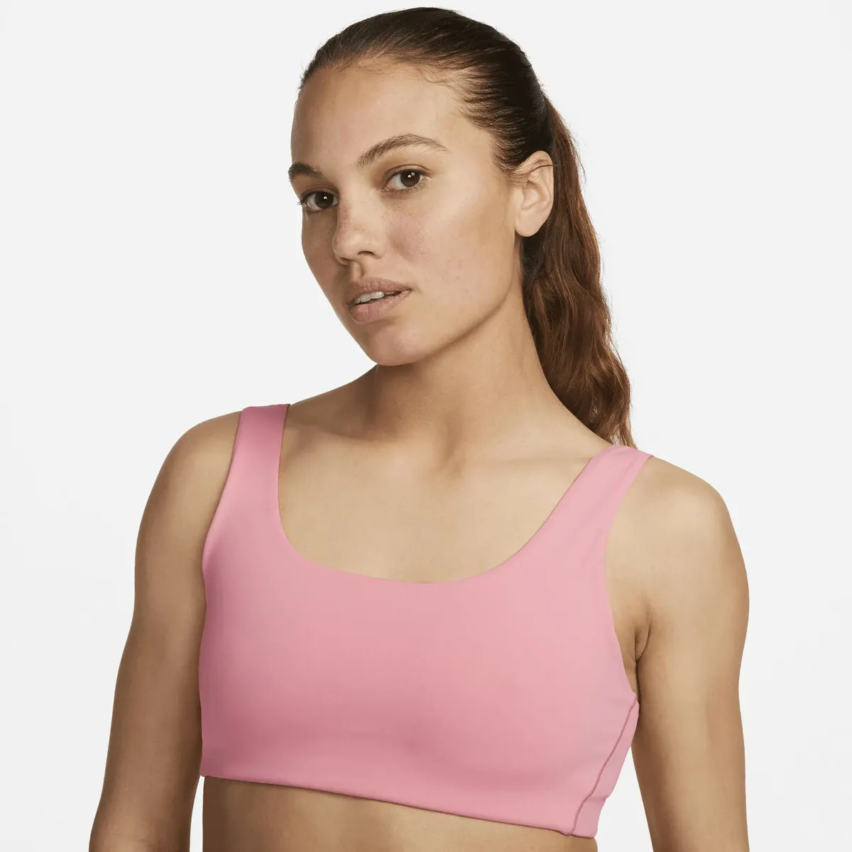 

Спортивный бюстгальтер Nike "Женский спортивный бюстгальтер All U с легкой подкладкой и U-образным вырезом", белый